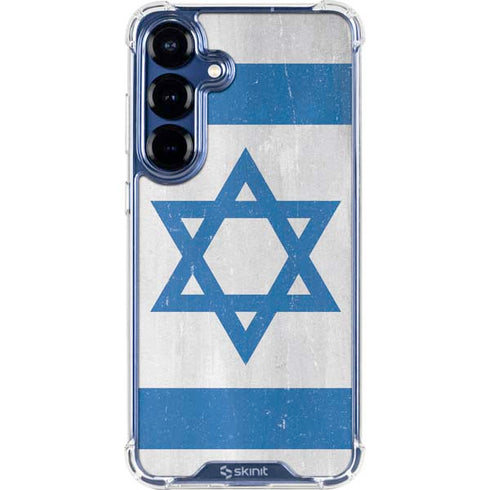 Israel Flag Distressed Galaxy S25 Clear Case